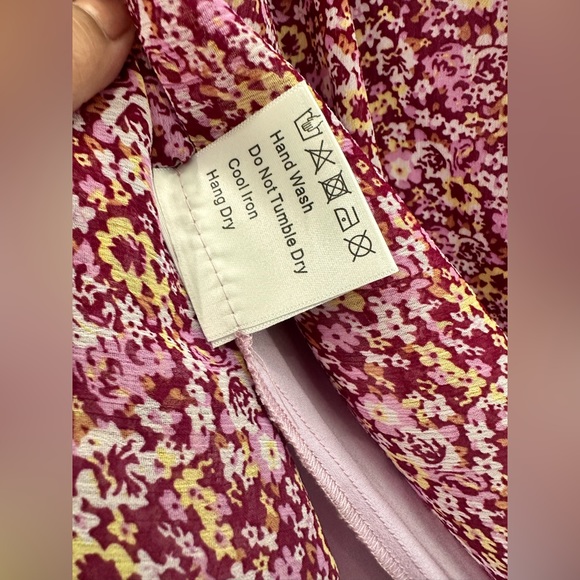 Anthropologie Pink Floral Midi Dress - Picture 7 of 11